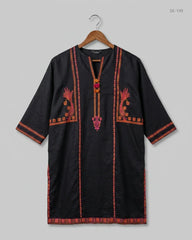 UK Imported secondhand Summer Kurti - SAPPHIRE brand, Black Lawn, Premium condition, for Womens - Online Thrift Store Peshawar Pakistan