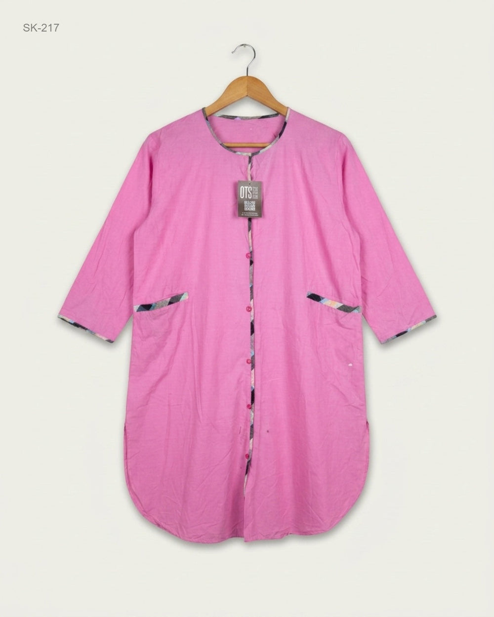 UK Imported secondhand Summer Kurti - CUT LABEL brand, Pink Cotton, Premium condition, for Womens - Online Thrift Store Karachi Pakistan