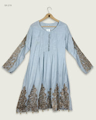 UK Imported secondhand Summer Kurti - CUT LABEL brand, Grey soft cotton, Excellent condition, for Womens - Online Thrift Store Lahore Pakistan