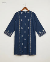 Summer Kurti | SAPPHIRE | Preloved Branded | Gray Khadhar | Premium | OTS Thrift Store Karachi Pakistan