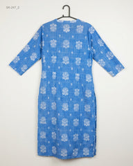 Buy Premium Summer Kurti in Blue soft cotton by W for Womens | OTS Thrift Store Pakistan