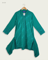 Summer Kurti | SANA SAFINAZ | Preloved Branded | Green KHADDAR | Premium | OTS Thrift Store Islamabad Pakistan