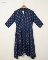 Shop Premium Summer Kurti by SADEE | Preloved Branded Clothes | Blue LILAN | Womens | OTS Thrift Store Karachi Pakistan
