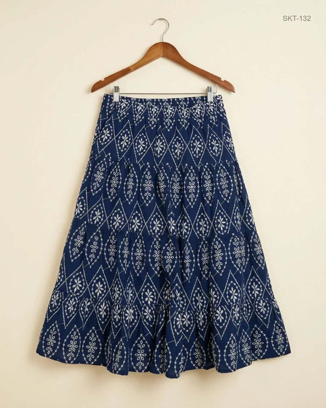 Secondhand Branded Women's skirts by Bonmarché, Blue Cotton fabric, Premium condition, for Womens - Online Thrift Shop Karachi Pakistan