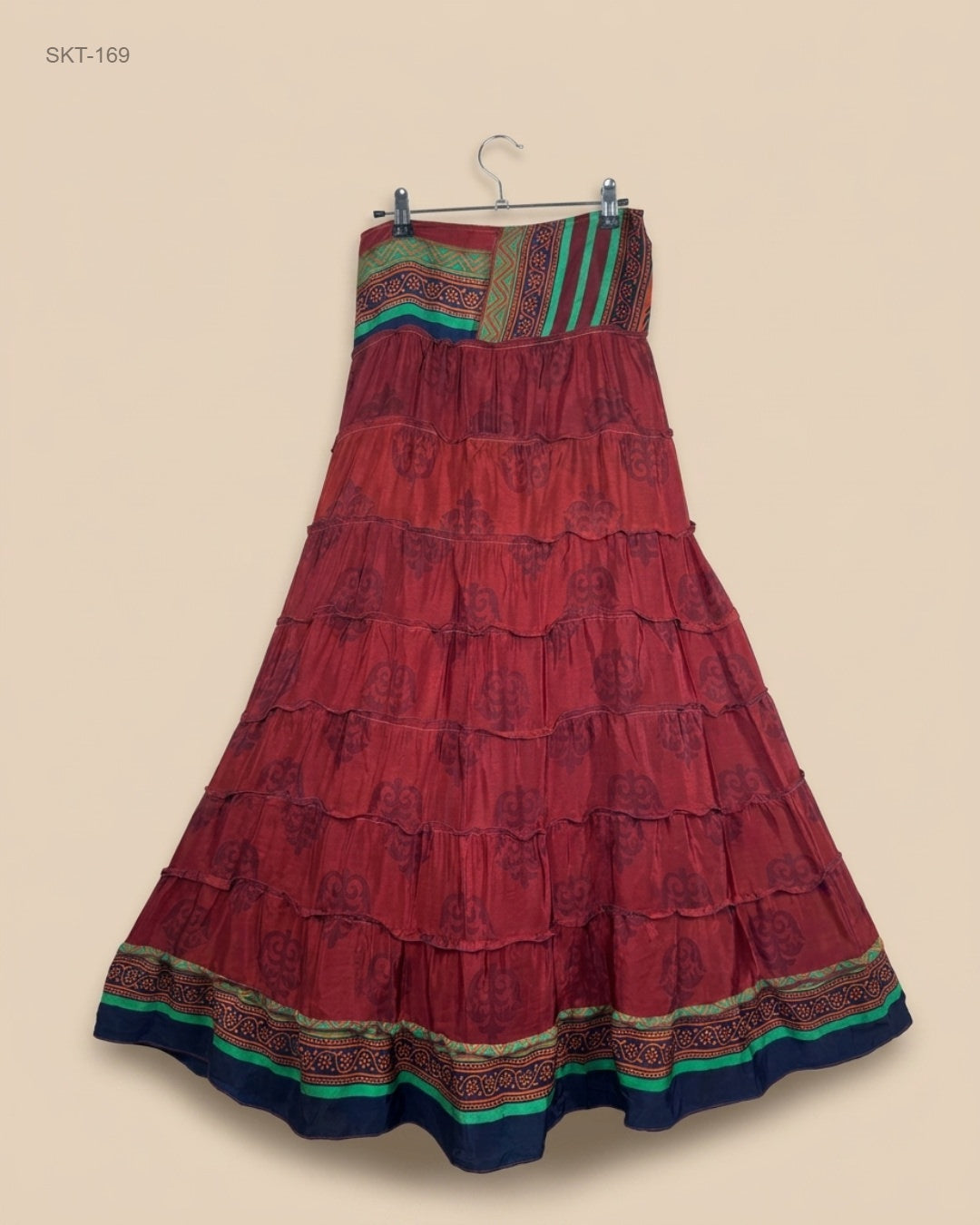 Shop Excellent Women's skirts by CUT LABEL | Preloved Branded Clothes | Maroon Polyester | Womens | OTS Thrift Store Karachi Pakistan