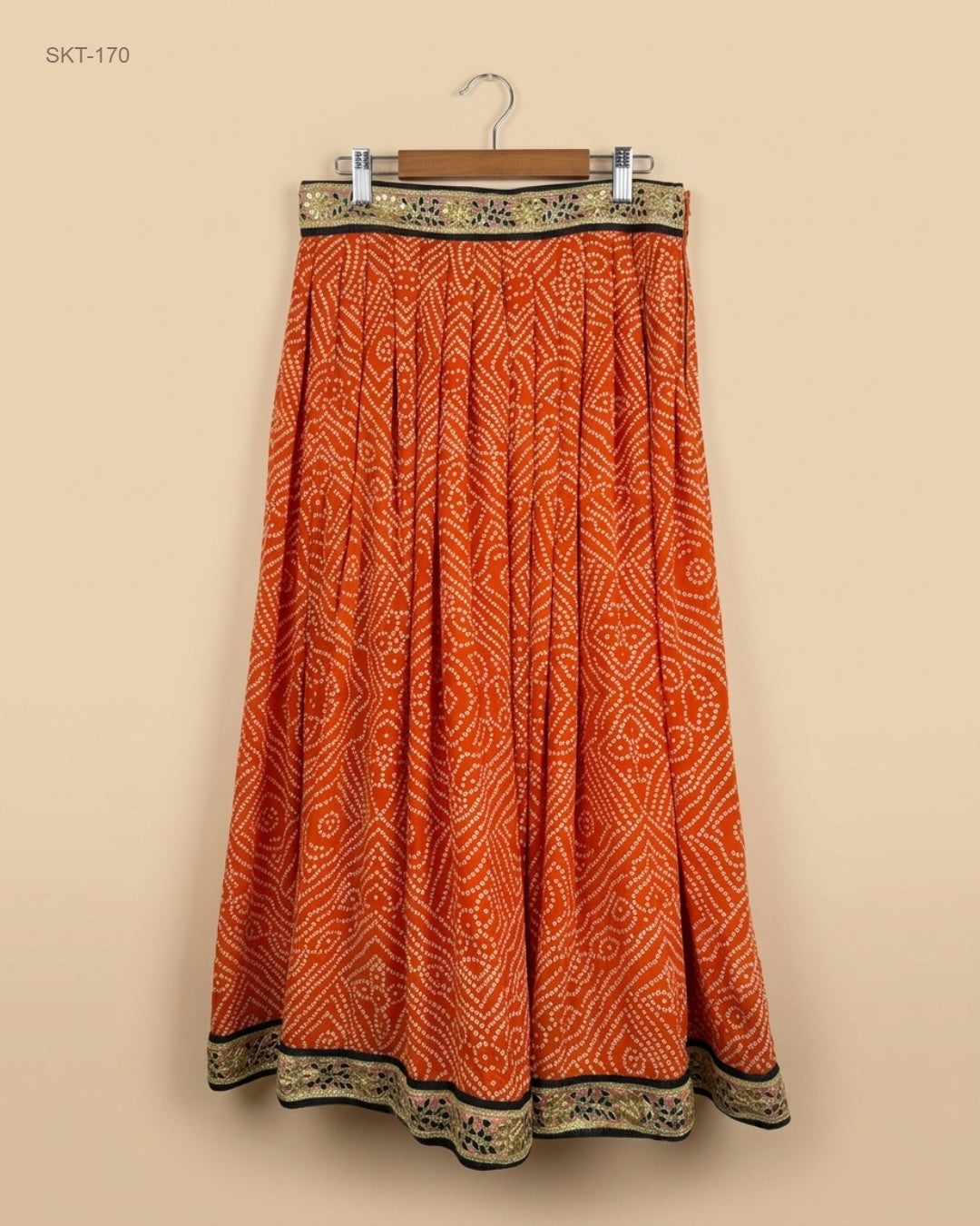 UK Imported secondhand Women's skirts - CUT LABEL brand, Orange Polyester, Excellent condition, for Womens - Online Thrift Store Islamabad Pakistan
