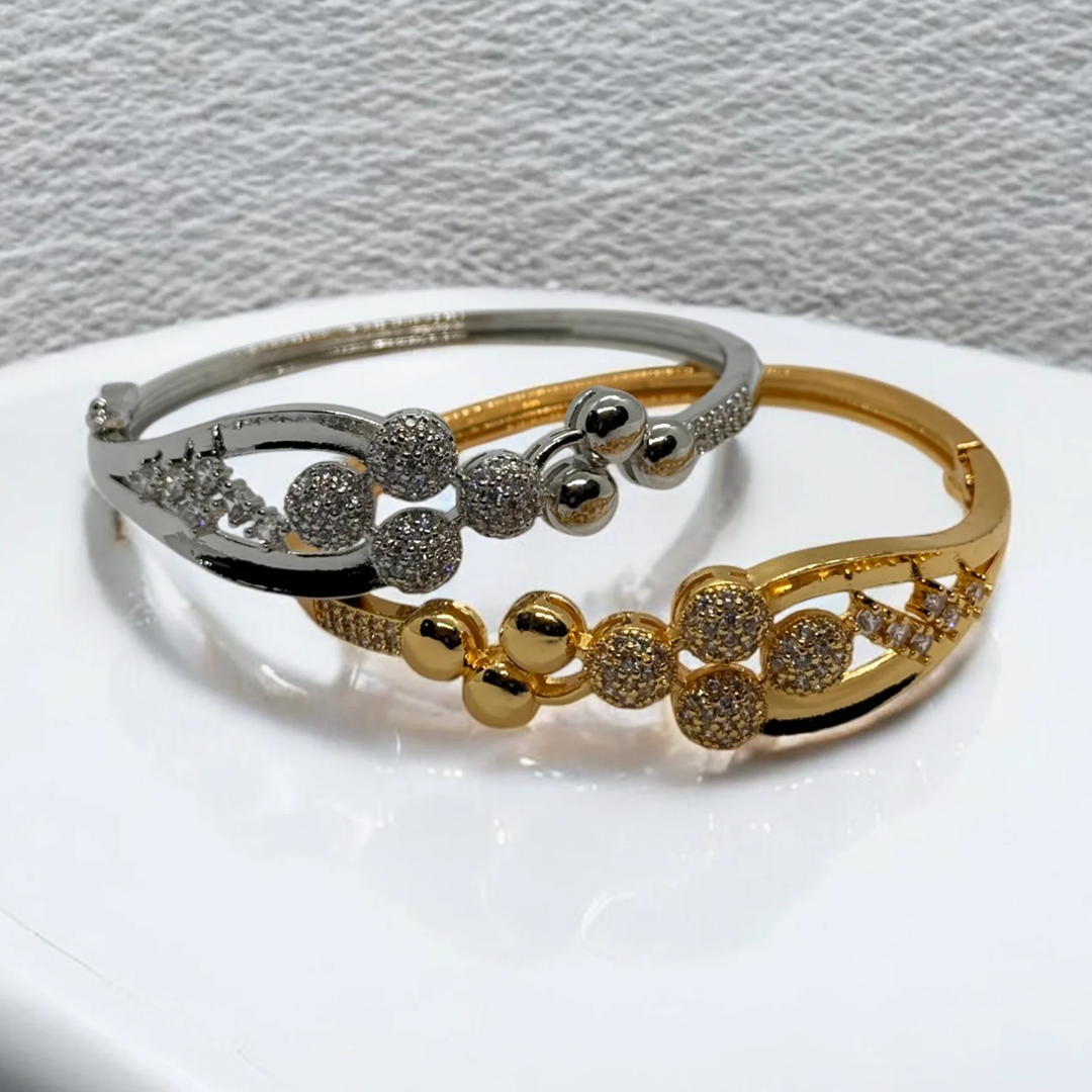 Dual-Tone Elegance Bangle