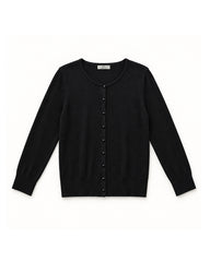 Black women's preloved button-down cardigan, VW-BLWC03