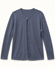Slate Blue women's preloved button-down cardigan, VW-BLWC111