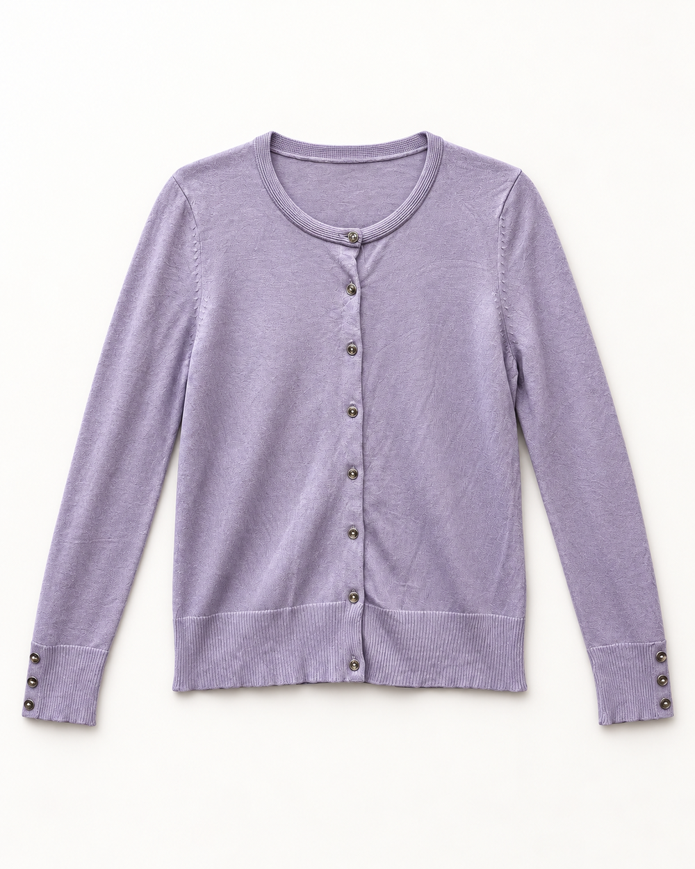 Lilac women's preloved button-down cardigan, VW-BLWC115