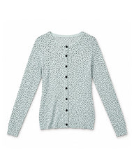 Mint Speckle women's preloved button-down cardigan, VW-BLWC16