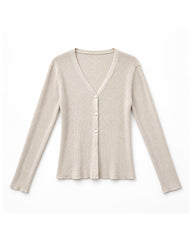 Ivory women's preloved button-down cardigan, VW-BLWC30