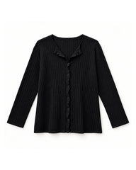 Black women's preloved button-down cardigan, VW-BLWC31