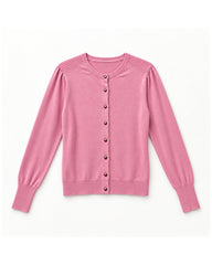 Pink women's preloved button-down cardigan, VW-BLWC32