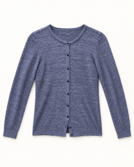 Slate Blue women's preloved button-down cardigan, VW-BLWC45