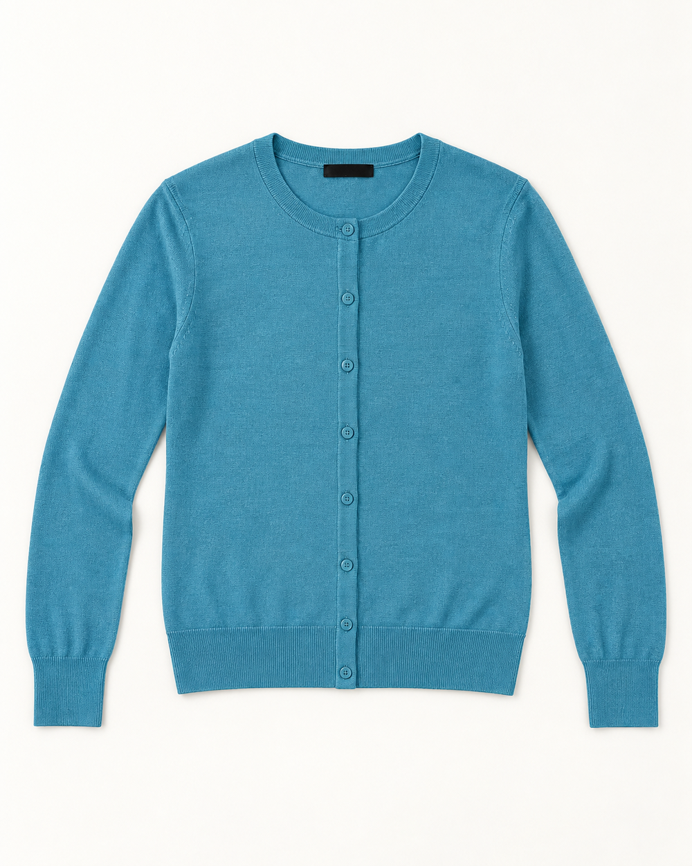Teal women's preloved button-down cardigan, VW-BLWC46
