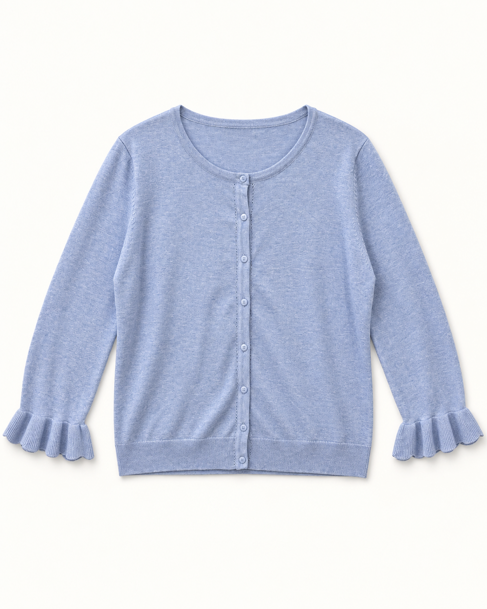 Powder Blue women's preloved button-down cardigan, VW-BLWC90