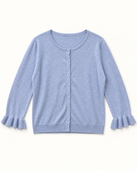 Powder Blue women's preloved button-down cardigan, VW-BLWC90