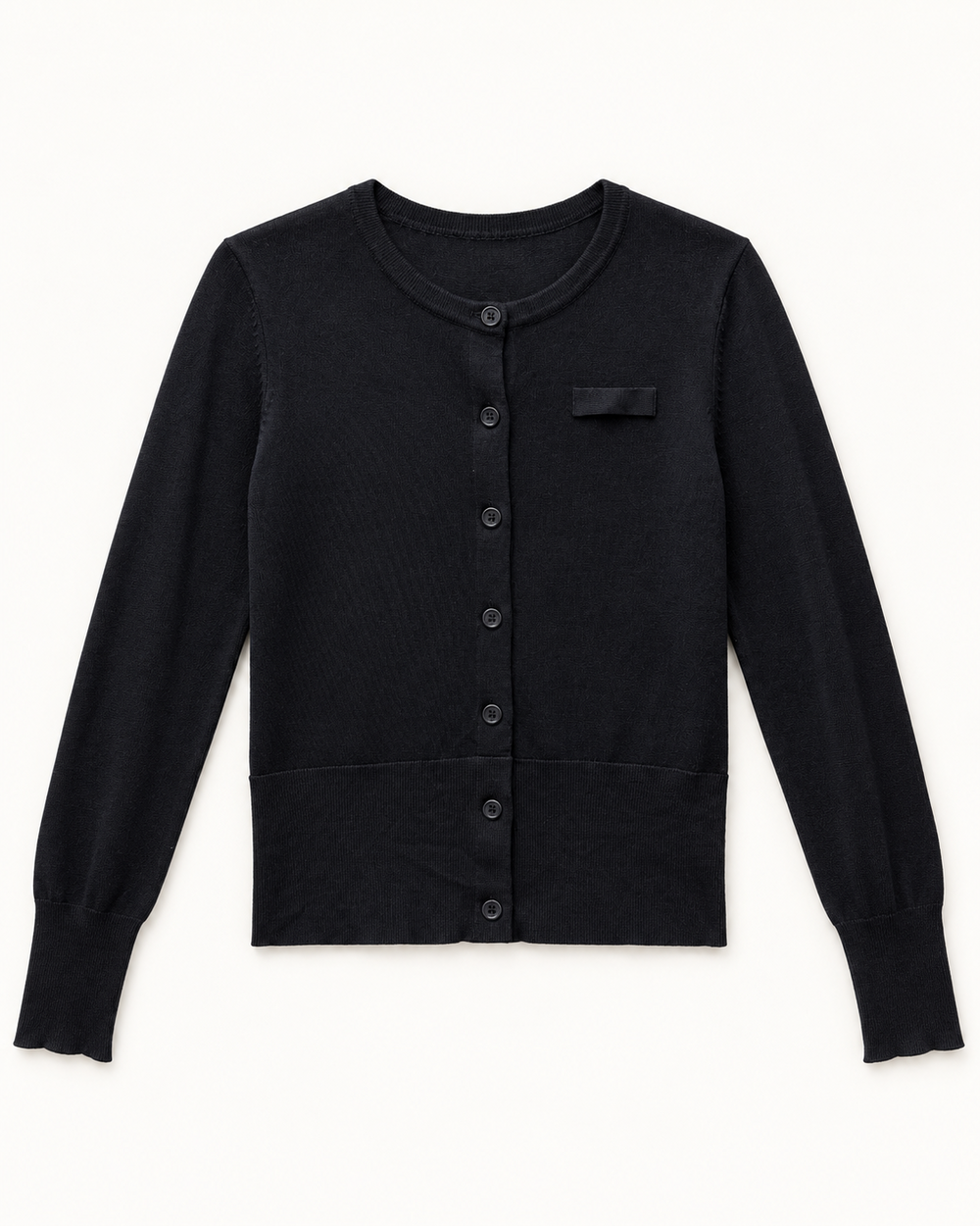 Black women's preloved button-down cardigan, VW-BLWC93