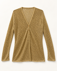 Mustard Gold women's preloved button-down cardigan, VW-BLWC96