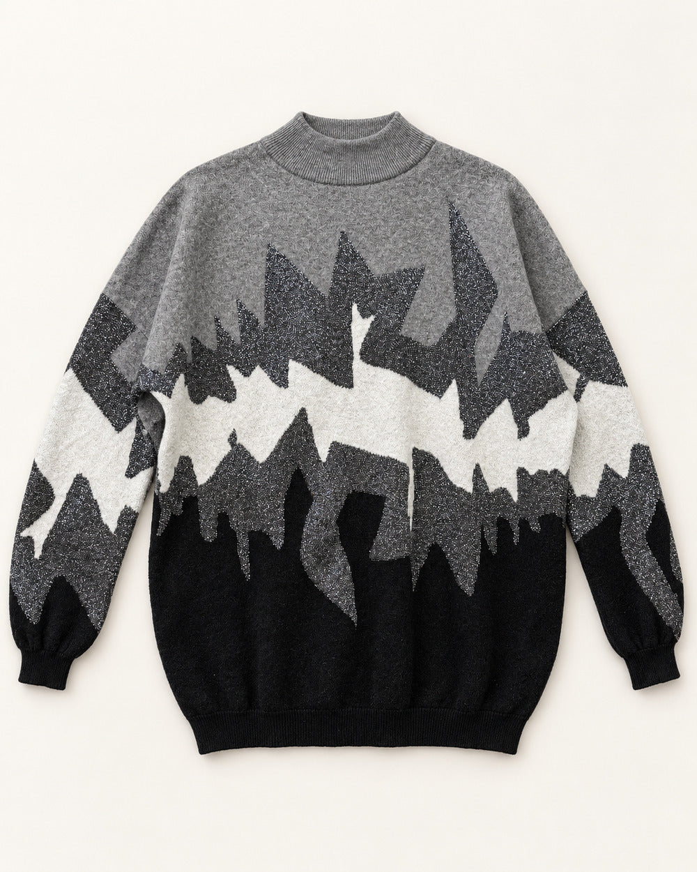 Grey, White & Black women's preloved winter crop top, VW-CTP128