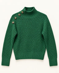 Emerald Green women's preloved winter crop top, VW-CTP135