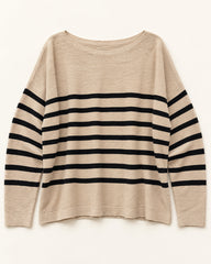 Beige & Black women's preloved winter crop top, VW-CTP142