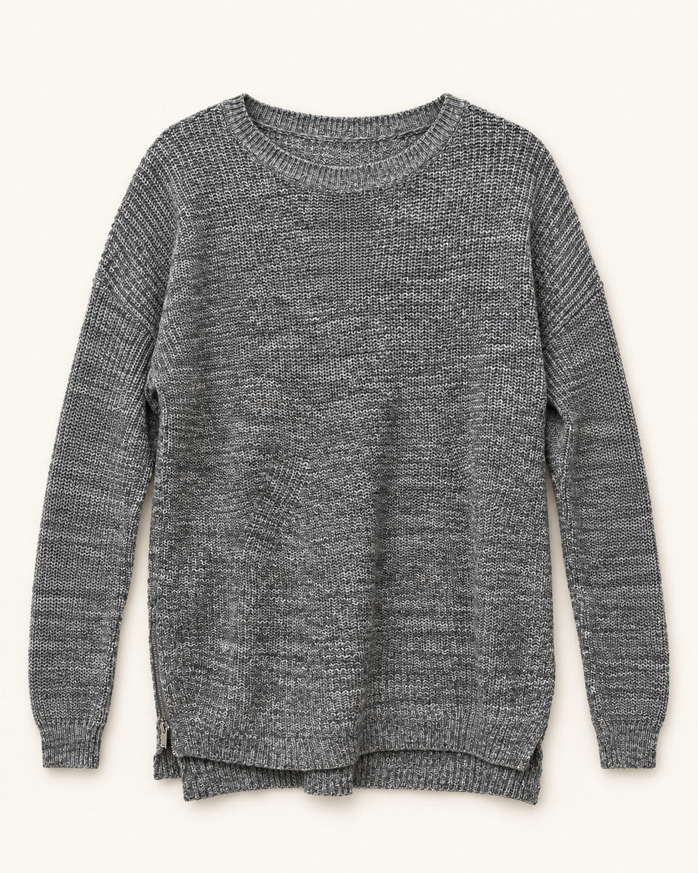Grey women's preloved winter crop top, VW-CTP145