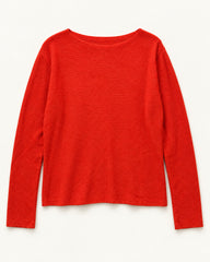 Red women's preloved winter crop top, VW-CTP159