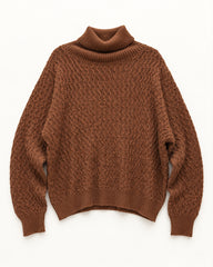 Rust Brown women's preloved winter crop top, VW-CTP167