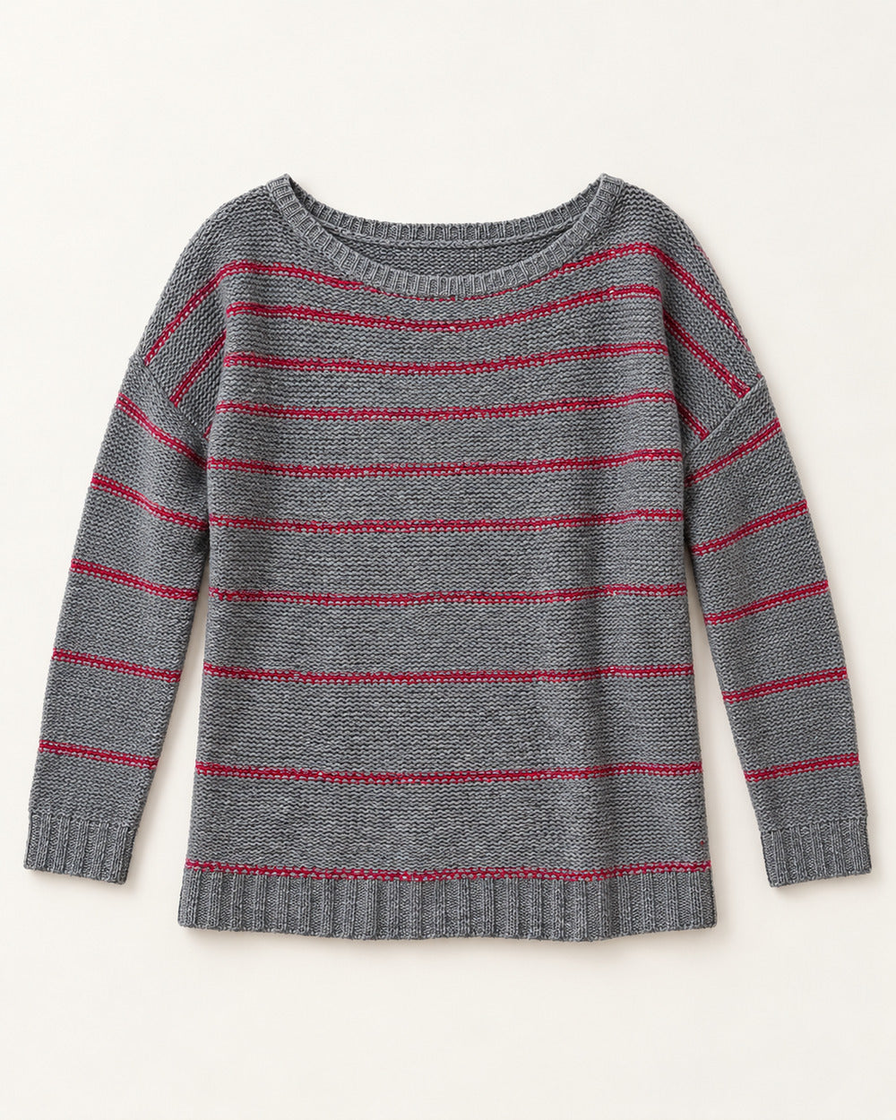 Grey & Red women's preloved winter crop top, VW-CTP169