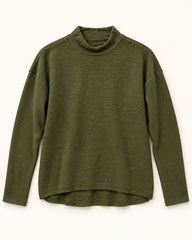 Olive women's preloved winter crop top, VW-CTP172