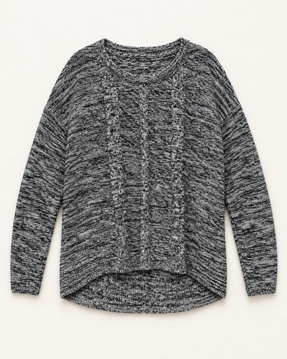 Black & White women's preloved winter crop top, VW-CTP176