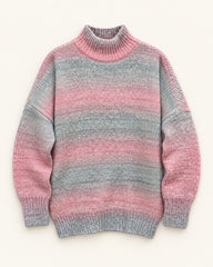 Pink & Grey women's preloved winter crop top, VW-CTP177