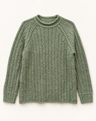 Sage Green women's preloved winter crop top, VW-CTP178