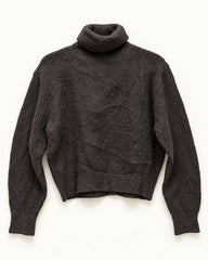 Charcoal women's preloved winter crop top, VW-CTP187