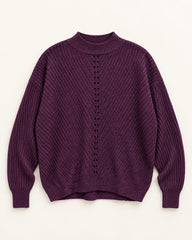 Plum women's preloved winter crop top, VW-CTP188