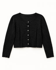 Black & Olive women's preloved heavy button cardigan, VW-HBC05