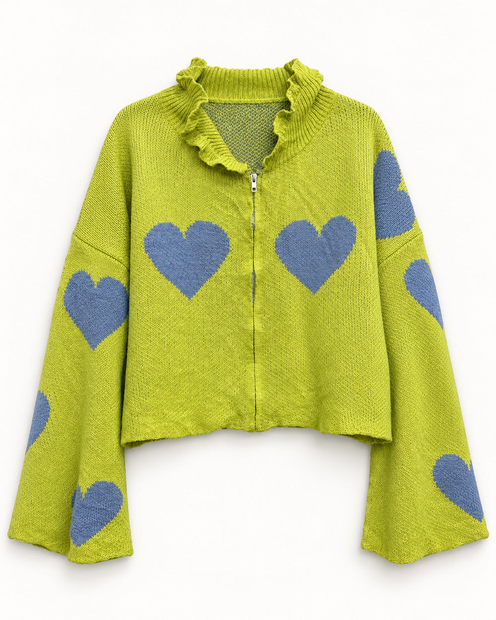 Yellow & Grey women's preloved heavy button cardigan, VW-HBC133