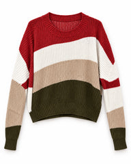 Olive & Beige women's preloved heavy button cardigan, VW-HBC138
