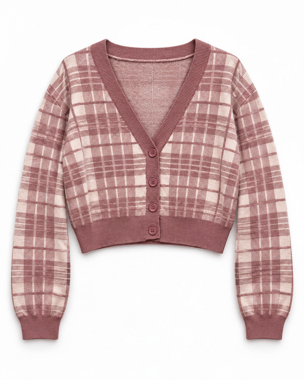 Pink & Blush Pink women's preloved heavy button cardigan, VW-HBC205