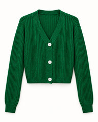 Teal & Forest Green women's preloved heavy button cardigan, VW-HBC247