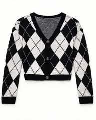 Charcoal Grey women's preloved heavy button cardigan, VW-HBC253