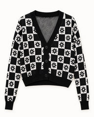 Charcoal Grey women's preloved heavy button cardigan, VW-HBC281