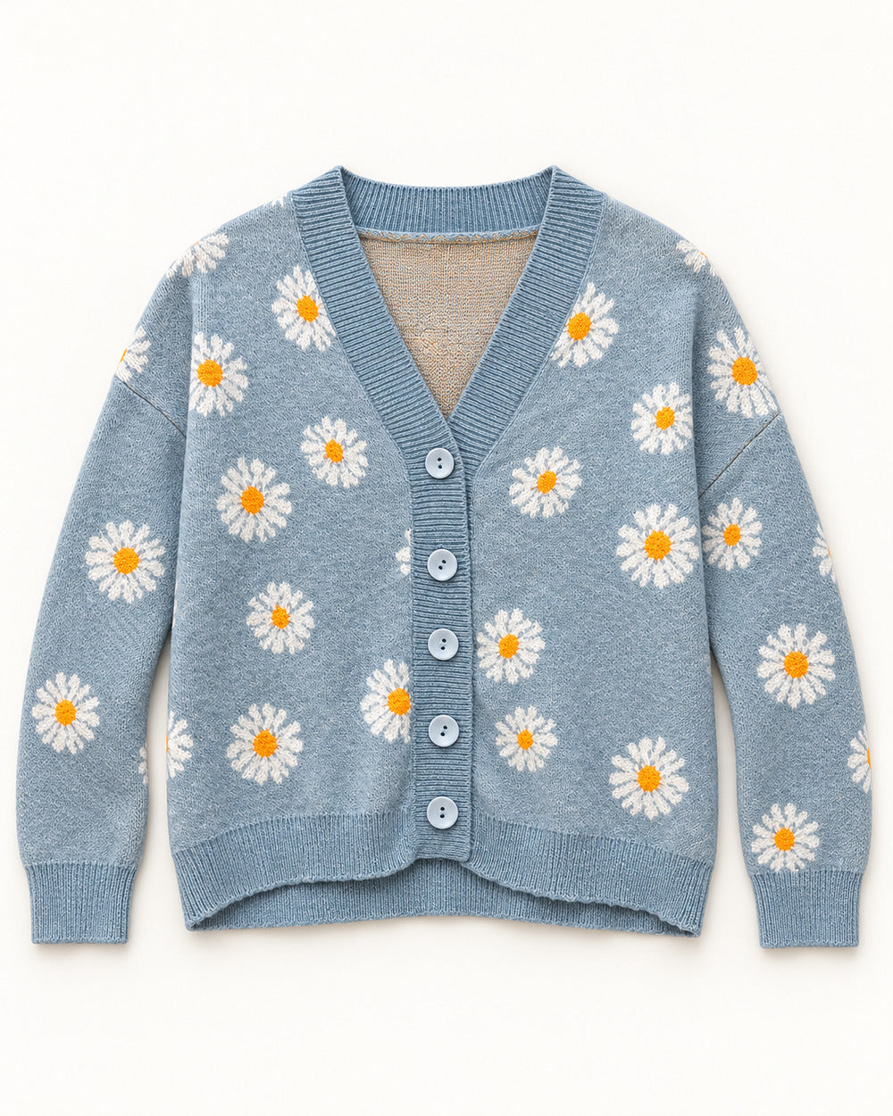 Powder Blue women's preloved heavy button cardigan, VW-HBC31