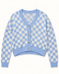 Powder Blue women's preloved heavy button cardigan, VW-HBC48