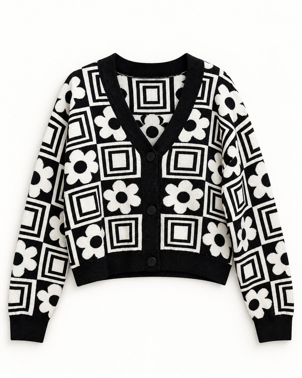 Charcoal Grey women's preloved heavy button cardigan, VW-HBC61