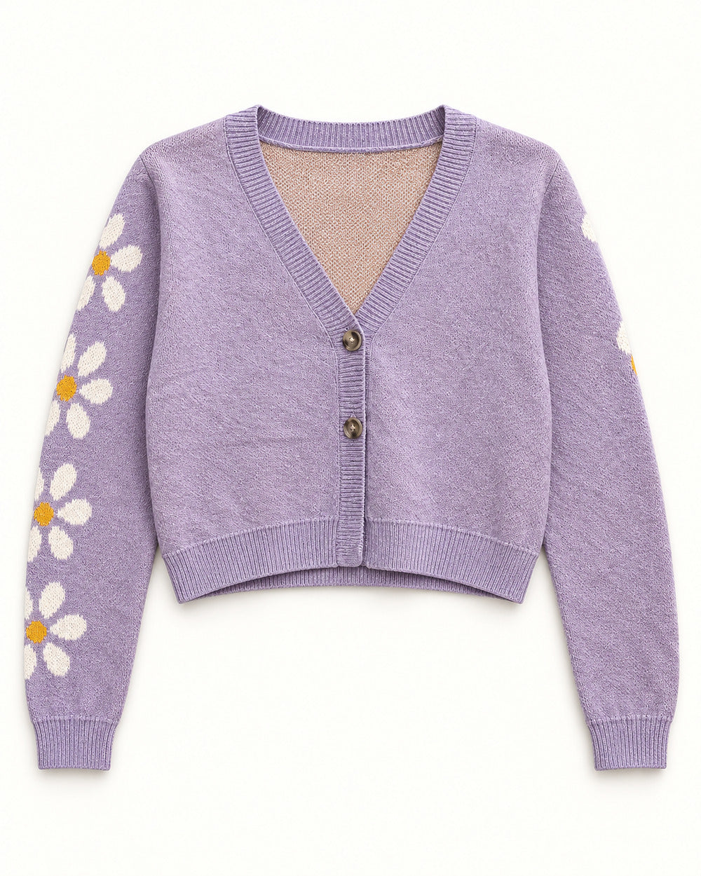 Lilac & Blush Pink women's preloved heavy button cardigan, VW-HBC80