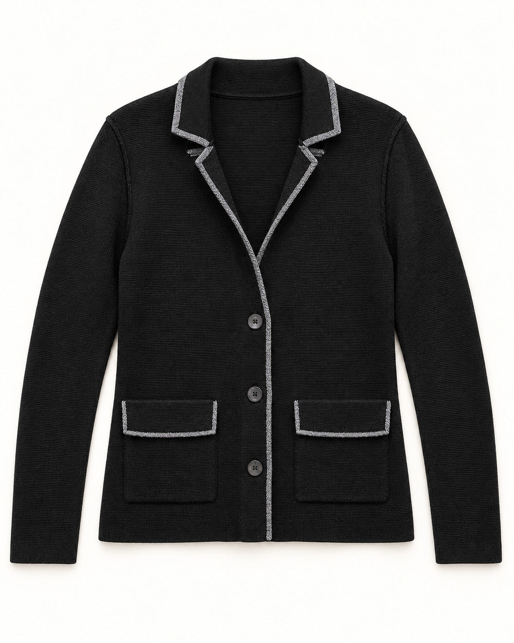 Black women's preloved heavy button cardigan, VW-HBC99