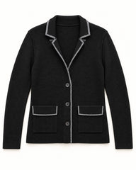 Black women's preloved heavy button cardigan, VW-HBC99